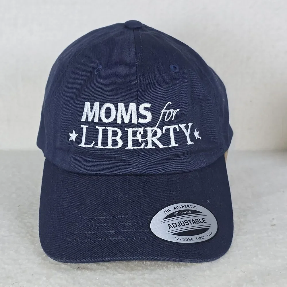 The Classics Moms For Liberty Hat Cap Navy Blue White Logo Embroidered NWT